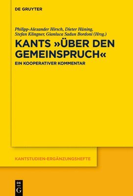 Philipp-Alexander Hirsch, Dieter Hüning, Stefan Klingner, Gianluca Sadun Bordoni - Kants »Über Den Gemeinspruch«, Inbunden