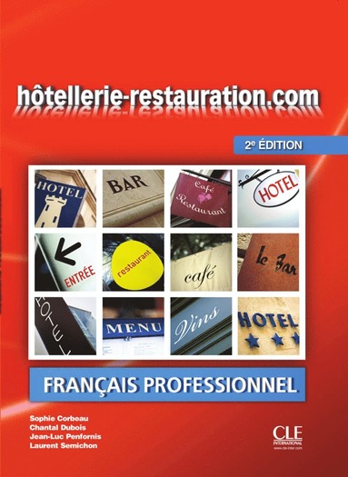 bokomslag hôtellerie-restauration.com. Livre de l'élève avec DVD-ROM