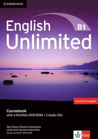 bokomslag English Unlimited B1 - Pre-Intermediate. Coursebook with e-Portfolio DVD-ROM + 3 Audio-CDs