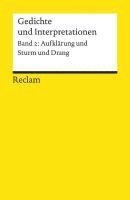 bokomslag Aufklarung Und Sturm Und Drang