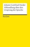 bokomslag Abhandlung über den Ursprung der Sprache