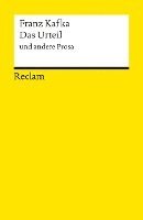 bokomslag Das Urteil und andere Prosa