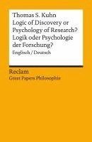 bokomslag Logic of Discovery or Psychology of Research? / Logik oder Psychologie der Forschung?