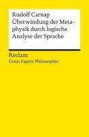 bokomslag Überwindung der Metaphysik durch logische Analyse der Sprache