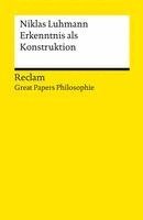 Niklas Luhmann, Oliver Jahraus - Erkenntnis als Konstruktion, Häftad