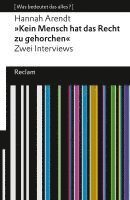 bokomslag "Kein Mensch hat das Recht zu gehorchen"