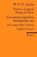 bokomslag From a Logical Point of View / Von einem logischen Standpunkt aus