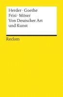 Johann Gottfried Herder, Johann Wolfgang Goethe, Paolo Frisi, Justus Möser, Hermann Korte - Von Deutscher Art und Kunst, Häftad