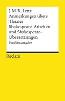 bokomslag Anmerkungen übers Theater / Shakespeare-Arbeiten und Shakespeare-Übersetzungen