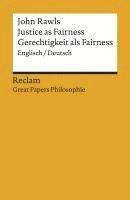 bokomslag Justice as Fairness / Gerechtigkeit als Fairness