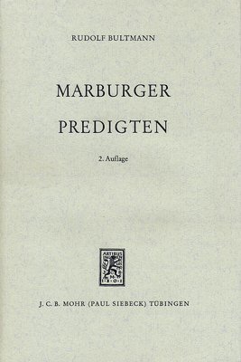 Marburger Predigten 1