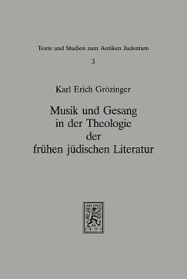 bokomslag Musik und Gesang in der Theologie der frhen jdischen Literatur