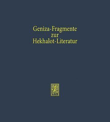 Geniza-Fragmente zur Hekhalot-Literatur 1