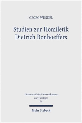 bokomslag Studien zur Homiletik Dietrich Bonhoeffers