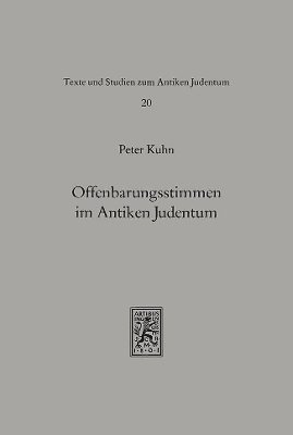 Offenbarungsstimmen im Antiken Judentum 1