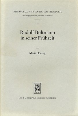 Rudolf Bultmann in seiner Frhzeit 1