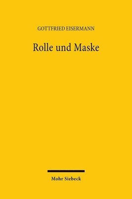 bokomslag Rolle und Maske