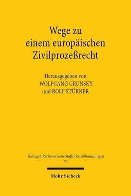 bokomslag Wege zu einem europischen Zivilprozerecht