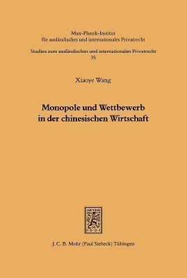 bokomslag Monopole und Wettbewerb in der chinesischen Wirtschaft