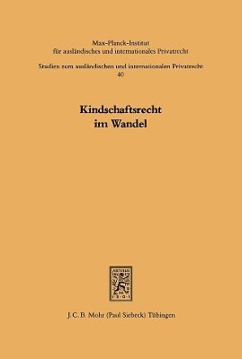 bokomslag Kindschaftsrecht im Wandel