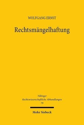 bokomslag Rechtsmngelhaftung