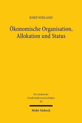 konomische Organisation, Allokation und Status 1