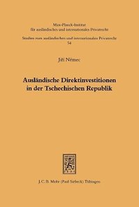 bokomslag Auslndische Direktinvestitionen in der Tschechischen Republik