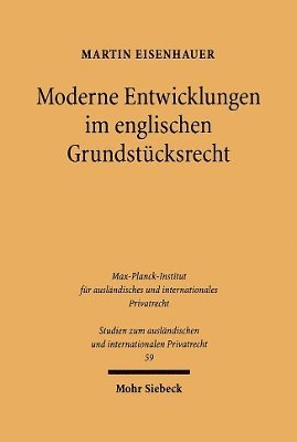 bokomslag Moderne Entwicklungen im englischen Grundstcksrecht