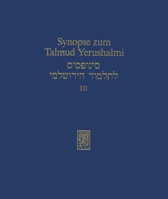 Hans-Jürgen Becker, Peter Schäfer - Synopse zum Talmud Yerushalmi, Inbunden