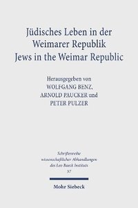 bokomslag Jdisches Leben in der Weimarer Republik /Jews in the Weimar Republic