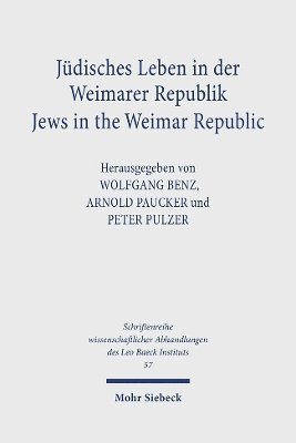 bokomslag Jdisches Leben in der Weimarer Republik /Jews in the Weimar Republic