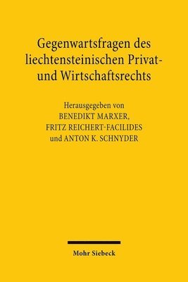 bokomslag Gegenwartsfragen des liechtensteinischen Privat- und Wirtschaftsrechts