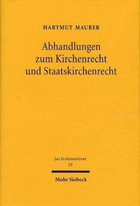 bokomslag Abhandlungen zum Kirchenrecht und Staatskirchenrecht