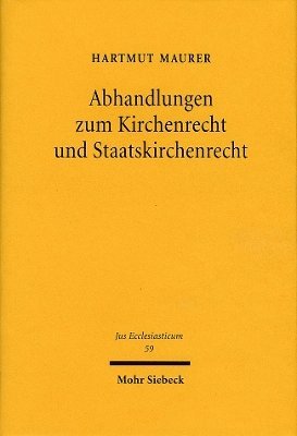 bokomslag Abhandlungen zum Kirchenrecht und Staatskirchenrecht