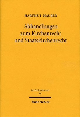 bokomslag Abhandlungen zum Kirchenrecht und Staatskirchenrecht