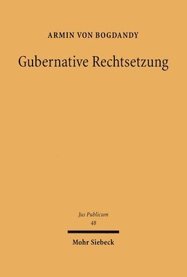 bokomslag Gubernative Rechtsetzung