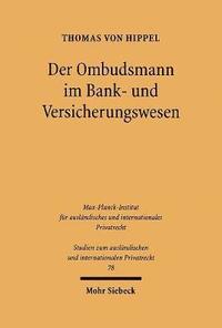 bokomslag Der Ombudsmann Im Bank- Und Versicherungswesen