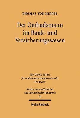 bokomslag Der Ombudsmann im Bank- und Versicherungswesen