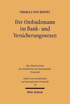 Thomas Von Hippel, Thomas von Hippel - Der Ombudsmann Im Bank- Und Versicherungswesen, Häftad