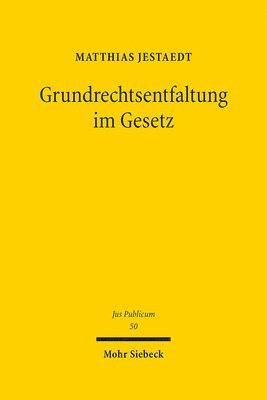 bokomslag Grundrechtsentfaltung im Gesetz