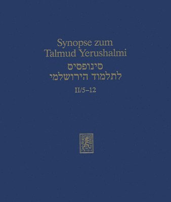 bokomslag Synopse Zum Talmud Yerushalmi