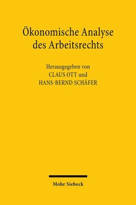 bokomslag konomische Analyse des Arbeitsrechts