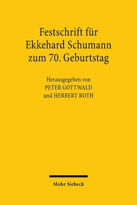 bokomslag Festschrift fr Ekkehard Schumann zum 70. Geburtstag