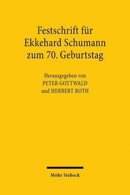Festschrift für Ekkehard Schumann zum 70. Geburtstag
