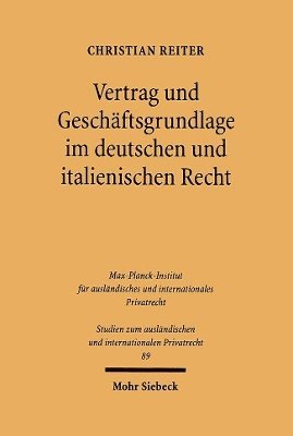 bokomslag Vertrag und Geschftsgrundlage im deutschen und italienischen Recht