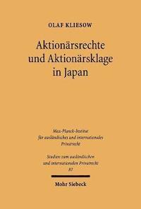 bokomslag Aktionrsrechte und Aktionrsklage in Japan
