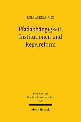 bokomslag Pfadabhngigkeit, Institutionen und Regelreform