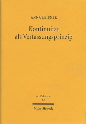 bokomslag Kontinuitt als Verfassungsprinzip