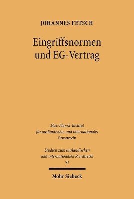 bokomslag Eingriffsnormen und EG-Vertrag