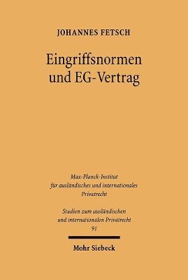 bokomslag Eingriffsnormen und EG-Vertrag